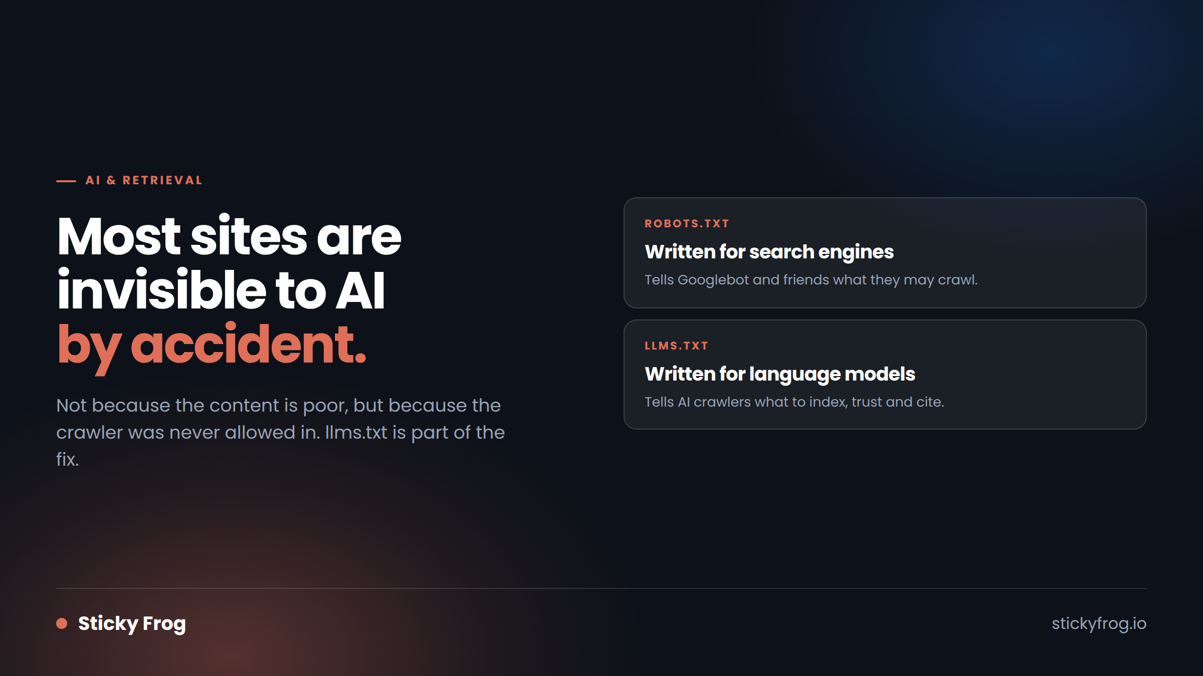 Comparison of robots.txt for search engines and llms.txt for language models